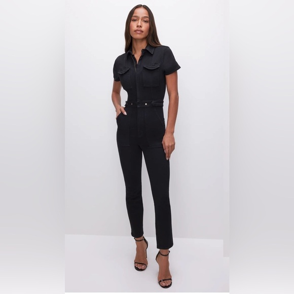 Good American Pants - NWT Good American Fit For Success Denim Jumpsuit Size XS